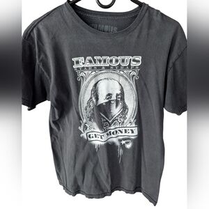 Famous Stars & Straps Black Bandana Franklin Graphic Tee